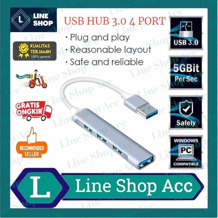 USB HUB 4 PORT 3.0 / USB HUB 3.0 4 PORT ALUMINIUM