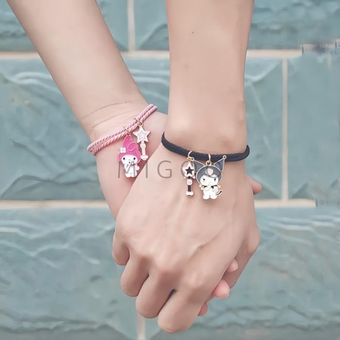 MiGoo Gelang Couple Magnet Sahabat Pasangan Pacar Kekasih 2 Orang Bestie Gelang Couple Melody Culomi