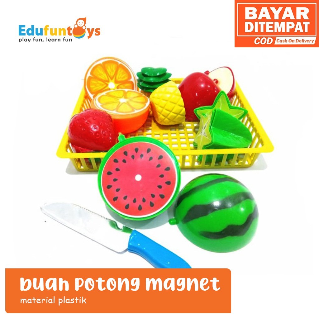 Diskon Mainan Anak MAGNET CUTTING FRUIT / vegetable potong buah magnet/ buah sayur potong plastik
