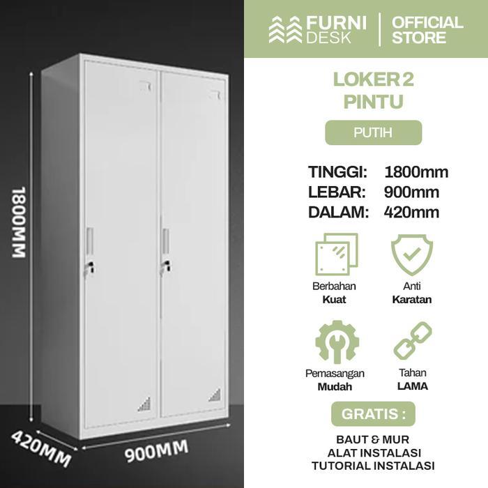 [TERMURAH] Lemari Loker Besi Karyawan 2–12 Pintu Ketebalan 0.6mm Anti Karat Mudah Dirakit Bergaransi
