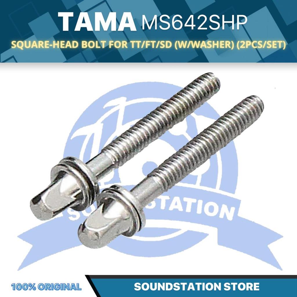 TAMA MS642SHP Square-Head Bolt For TT/FT/SD (w/Washer) (2Pcs/Set) - Aksesoris Baut Sekrup Drum Origi