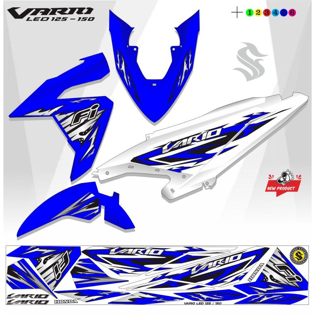VARIASI STRIPING VARIO LED STICKER VINYL VARIASI VARIO VARIASI