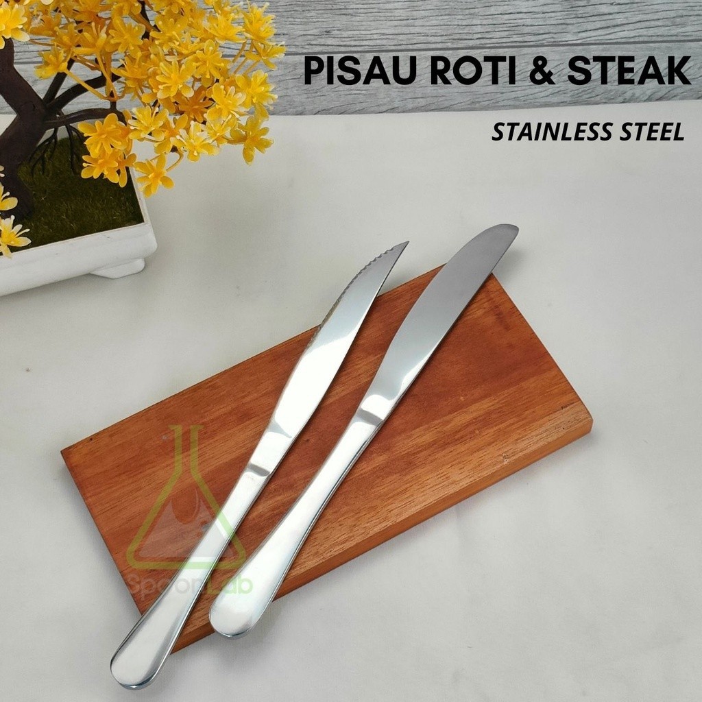 Pisau steak selai roti pisau stainless steel tebal hotel