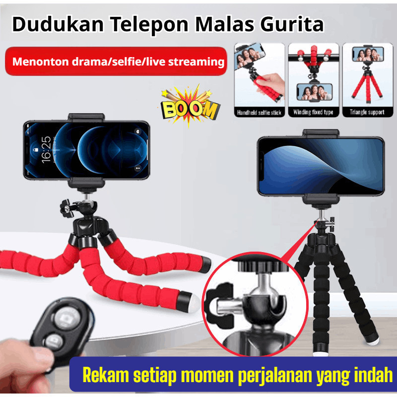 [COD+Gratis Ongkir] Octopus Portable Desktop Cell Phone Holder/Tripod Ponsel Rotasi 360 Derajat/Tong