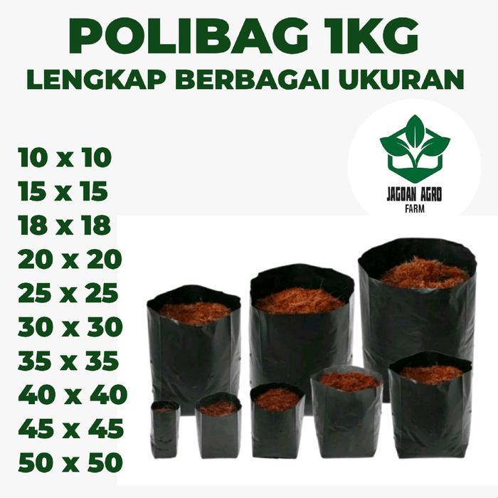 Polybag Tanaman 1 kg Isi Ratusan Lembar Hitam / Polybag 1 kg Polybag Tanaman / Polybag  Murah / Poly