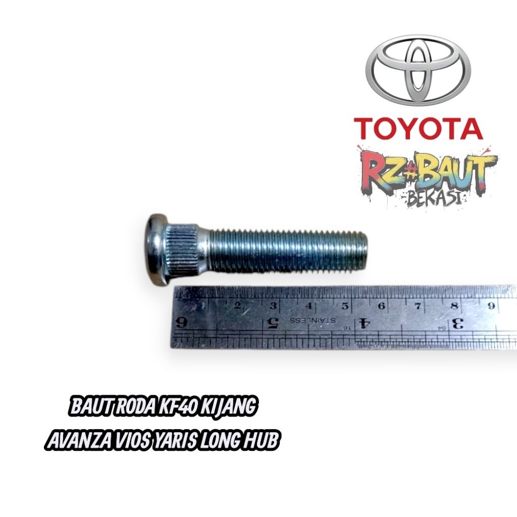 BAUT RODA TOYOTA AVANZA YARIS VIOS  BAUT 17 KUNCI 19 PANJANG 5.5CM ORIGINAL BAJA
