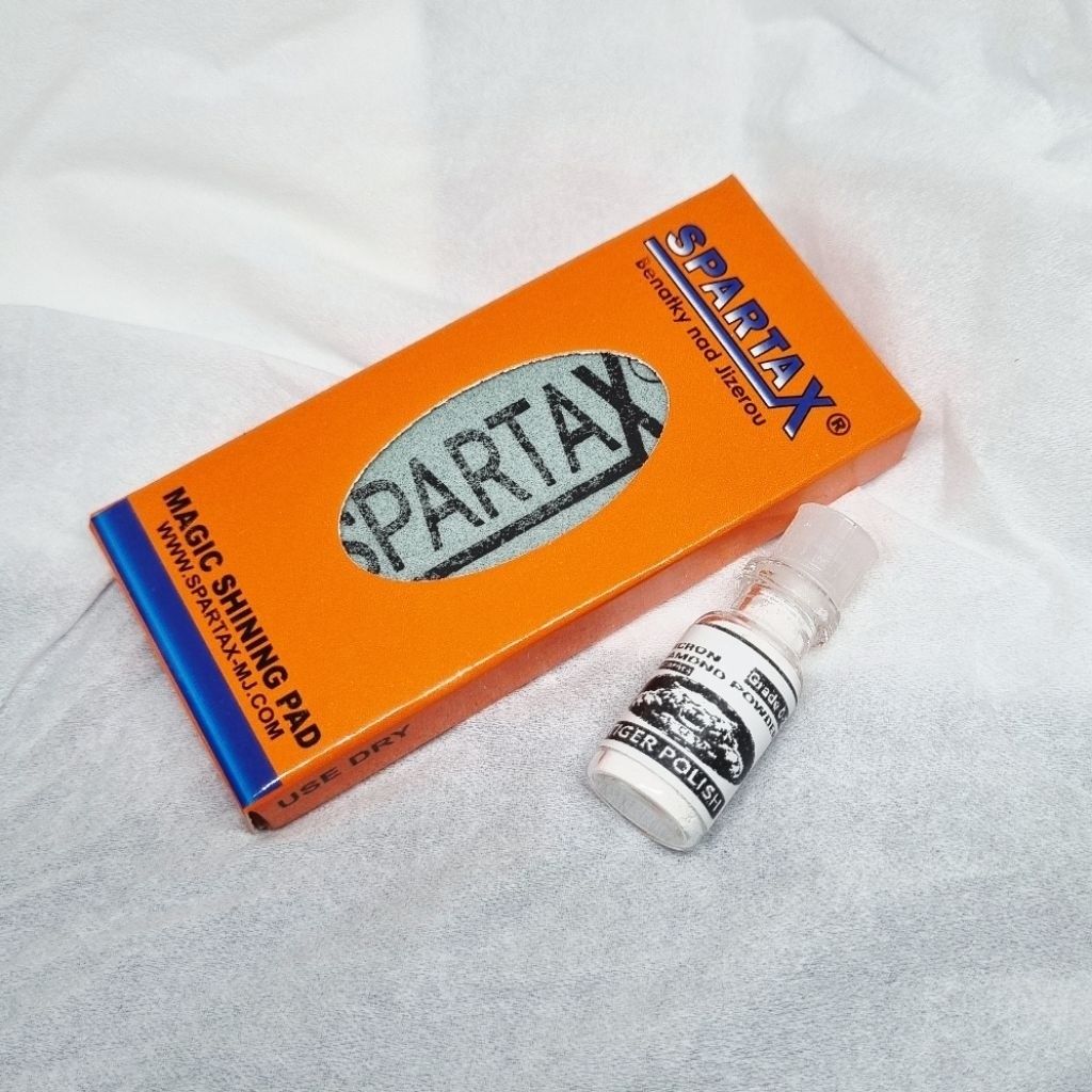 Paket pengkilap batu akik / spartax merk spon serbuk intan pengkilap batu akik rindu akik