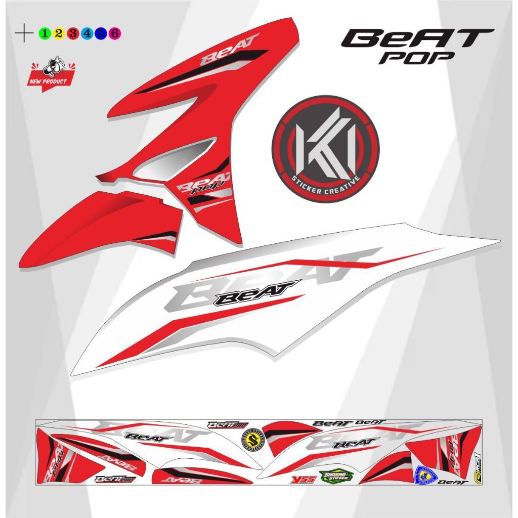 STRIPING MOTOR BEAT POP VARIASI POLET LIS / STICKER STRIPING MOTOR BEAT POP