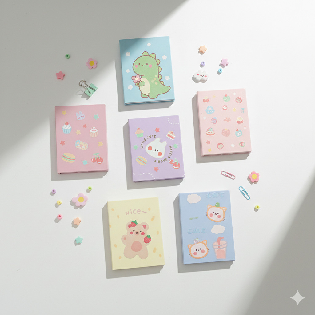 Sisir Kaca Lipat Motif Karakter Rambut Wanita