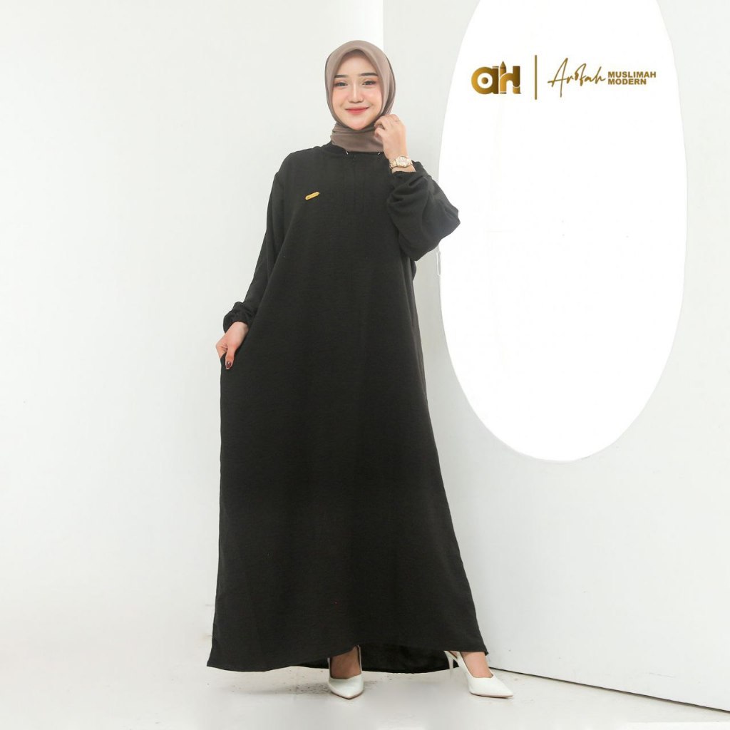 Semi Abaya Crinkle LD 130CM / gamis terbaru 2024/Gamis Jumbo ld 130 / Gamis Crinkle Premium / Gamis 