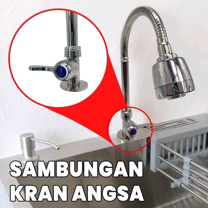 Body Kepala Keran sink Meja Angsa  tanam V12-head sambungan kran tanam dapur fleksibel faucet wastaf