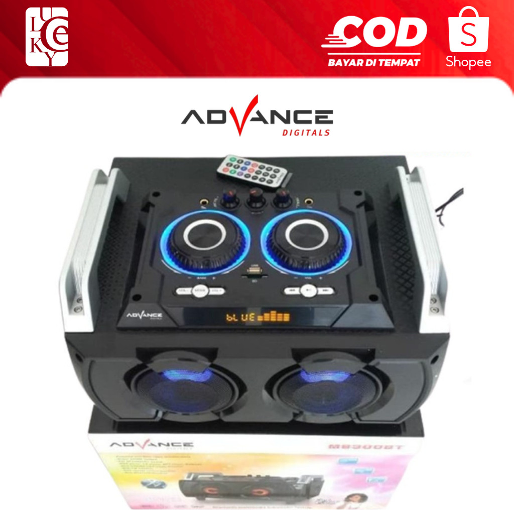 Speaker Bluetooth Advance M8300BT Hi Fi Speaker Karaoke Support AUX USB Micro SD
