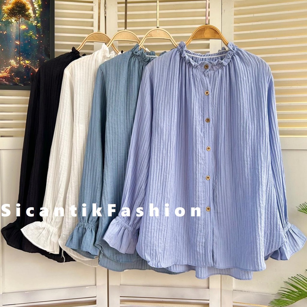 KEMEJA WANITA STYLE KOREA /KEMEJA WANITA LENGAN PANJANG