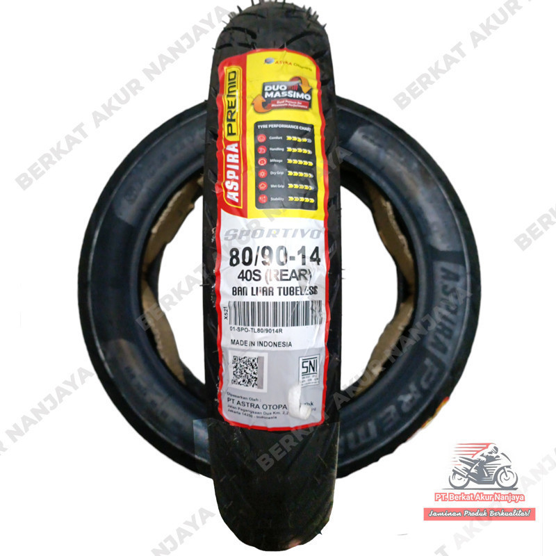 Aspira Premio Sportivo 80/90-14 R Ban Matic Tubeless