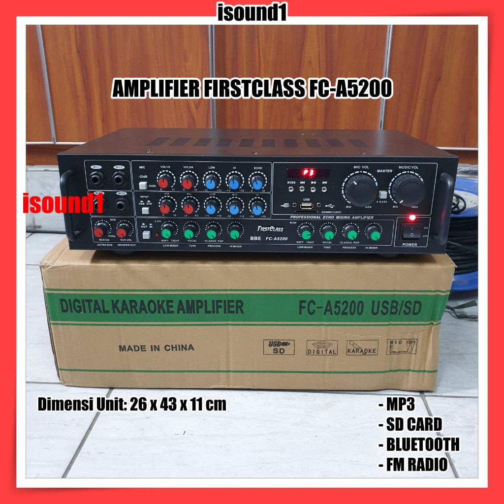AMPLI FIRSTCLASS FC A5200 AMPLIFIER FCA5200 FC A 5200 ORIGINAL GARANSI 1 TAHUN