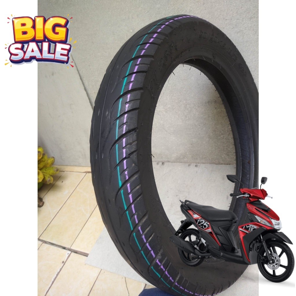 PromoMurah BAN MIO M3 BELAKANG UKURAN 90/90 RING 14 NON TUBLES MERK FEDERAL FT 235L TERJAMIN