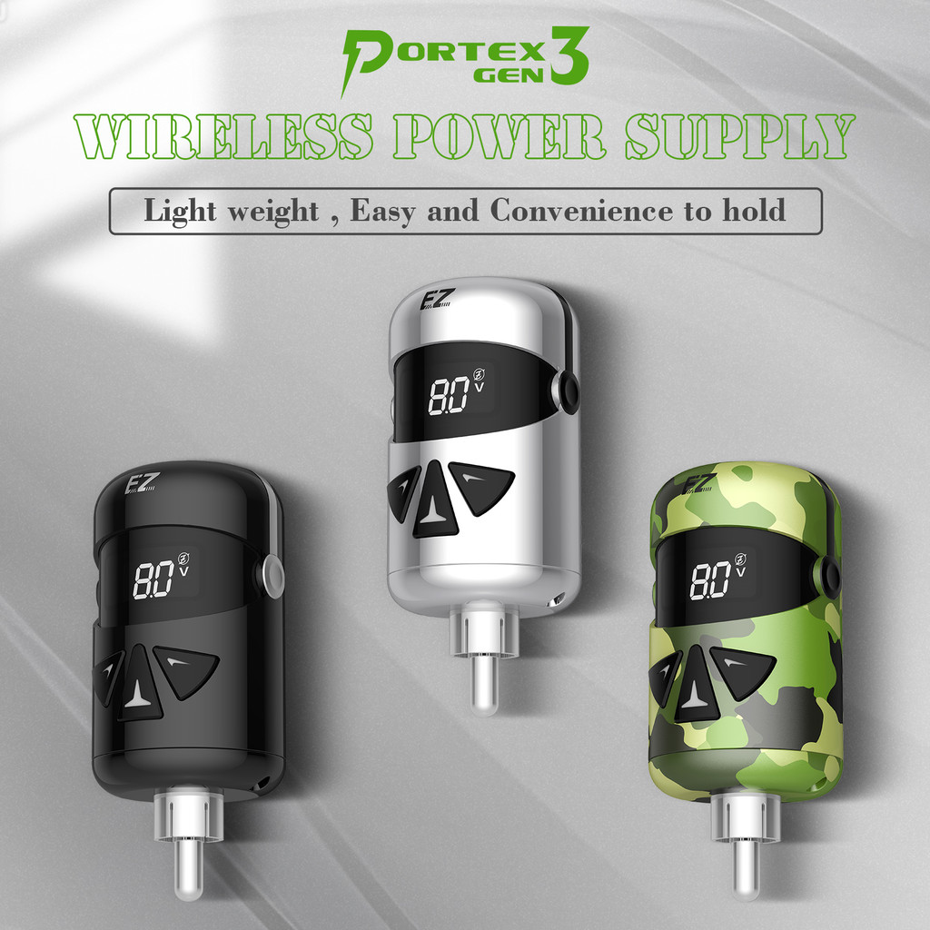 EZ Portex PG3 Mini Tattoo Battery Pack Wireless Power Supply for RCA Connector Tattoo Machine 1100mA