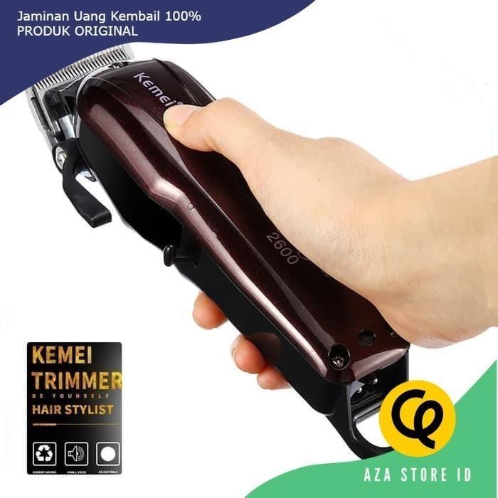 Kemei KM-2600 Cordless Electric Hair Clipper Alat Cukur Rambut KM2600 dengan Baterai Isi Ulang & Pis