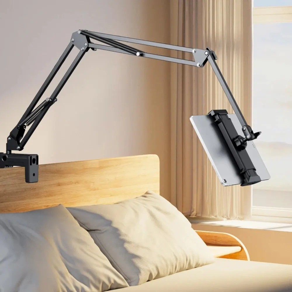 LazyPod HP Tablet Clamp Capit Fleksibel Long Arm 360 Derajat Holder Smartphone Tablet Tangan Pegal N