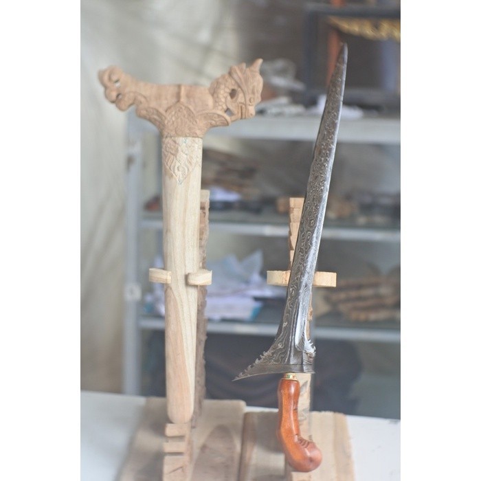 keris sinom robyong corok bali 42 cm berkualitas top bkn sepuh majapah