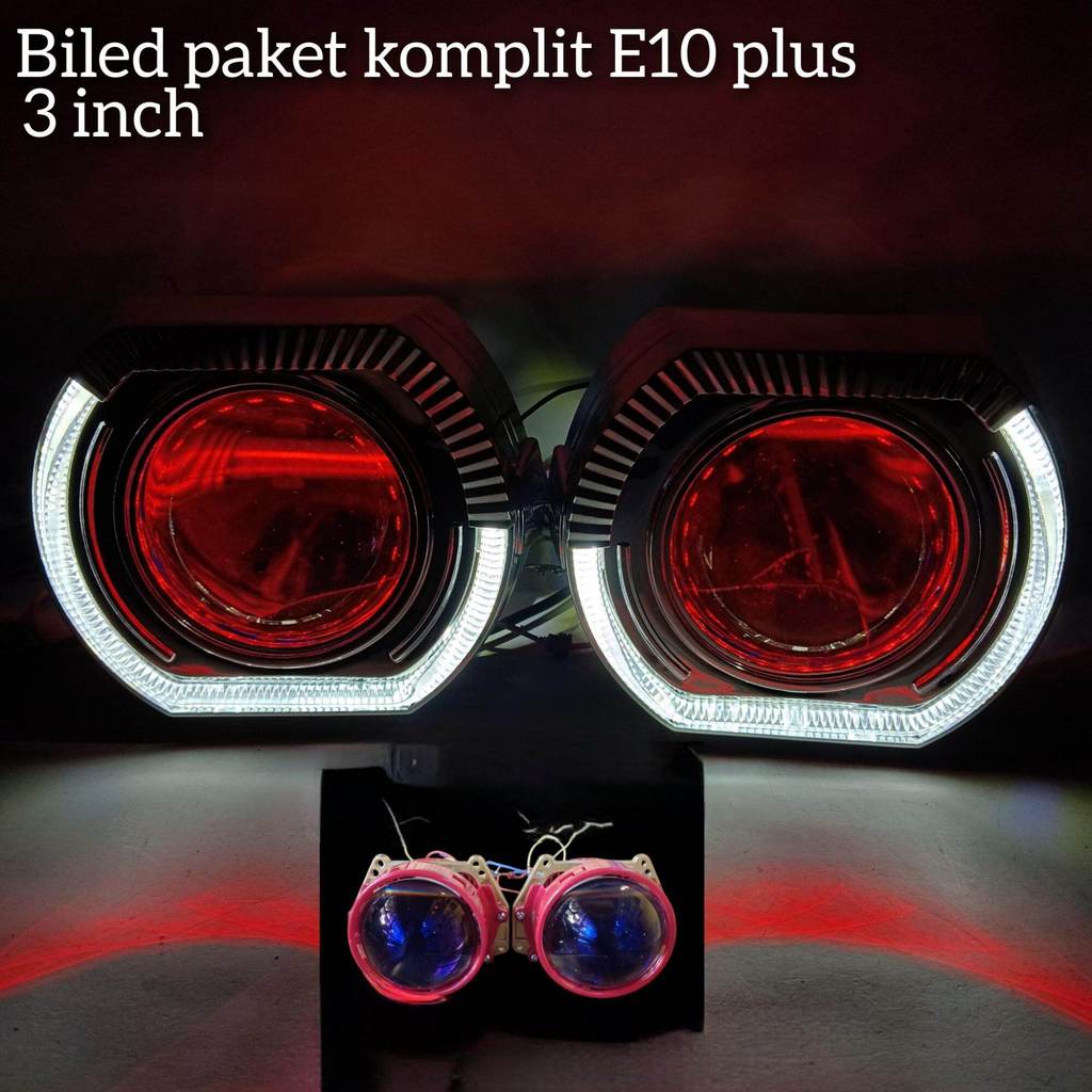 paket komplit biled vahid e10 plus 24 volt lampu utama truk -Bus|projector 3 inch