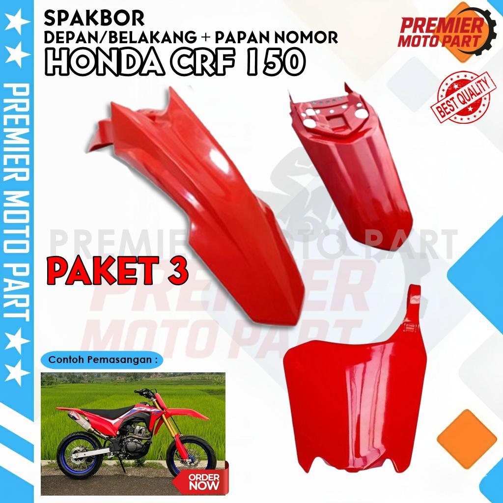 Spakbor Set Depan Belakang Papan Nomor CRF 150 250 Motor Cross Trail Honda CRF 150&250 Motorcycle