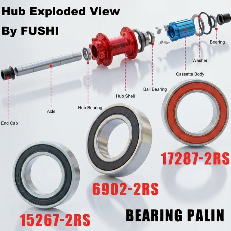 Bearing laker laher hub Freehub 6903 2rs 17 x 30 x 7 mm seal rubber ball bearing sepeda