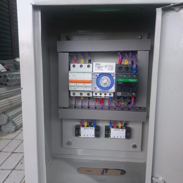 Panel Timer Otomatis 24Jam 3phass Panel Listrik Timer Otomatis 3phass