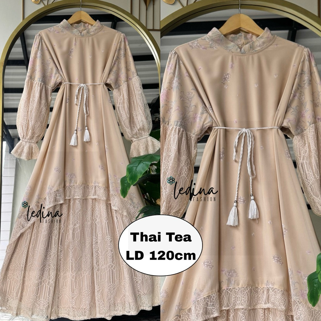 VIONA DRESS LD 120 by Ledina Fashion - Gamis Terbaru - Gamis Wanita - Gamis Kondangan - Gamis Lebara