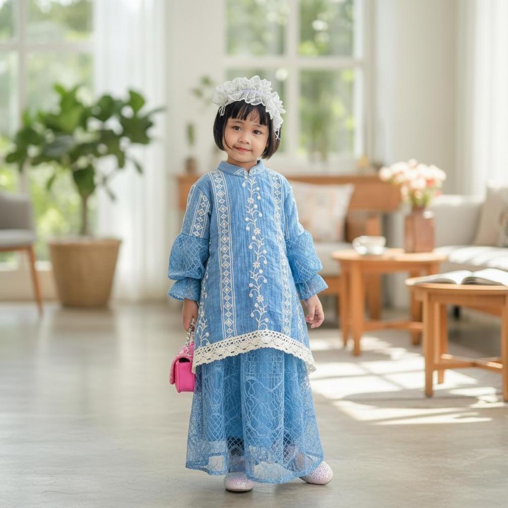 DISKON ISABELLA GAMIS BINI ORANG LONG DRESS MALAYSIA ANAK PEREMPUAN 2026 FREE BELT BAHAN FAIRY CREPE