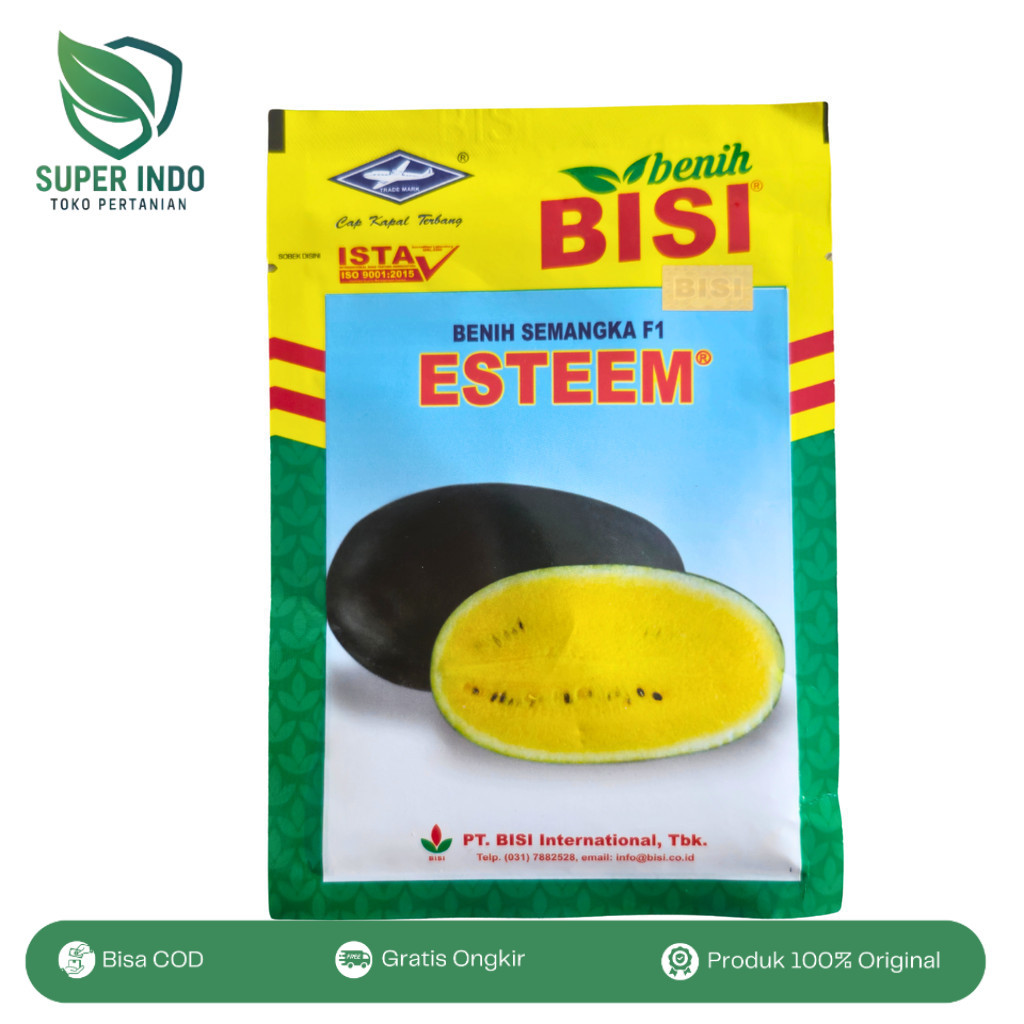 Semangka Esteem F1 20gr Original Pabrik Semangka Inul Kuning Hibrida Benih
