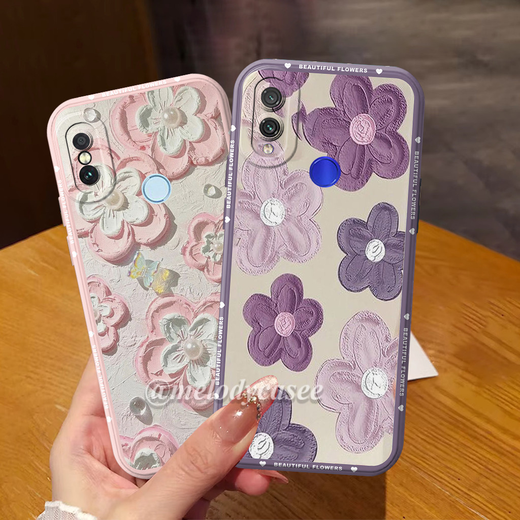 Softcase Redmi 7 / Note 7 6 5 Pro - Case Terbaru Motif Bunga - Silikon - Anti Slip