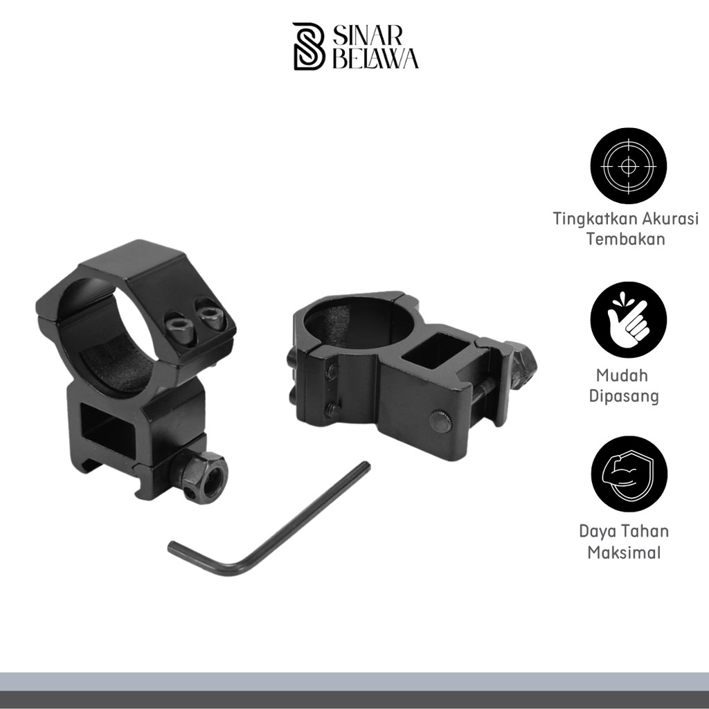 Mounting Teleskop Rifle Scope Mount Ring Picatinny Rail 25.4mm