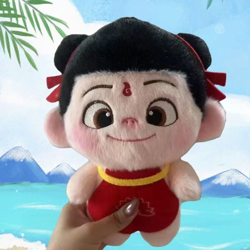 Boneka Mainan Plush Momo Nezha Baru Bantal