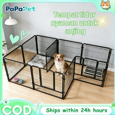 GREENPETS Kandang Anjing DIY Besar Pagar Anjing Rumah Anjing Kucing Besar Outdoor Portable