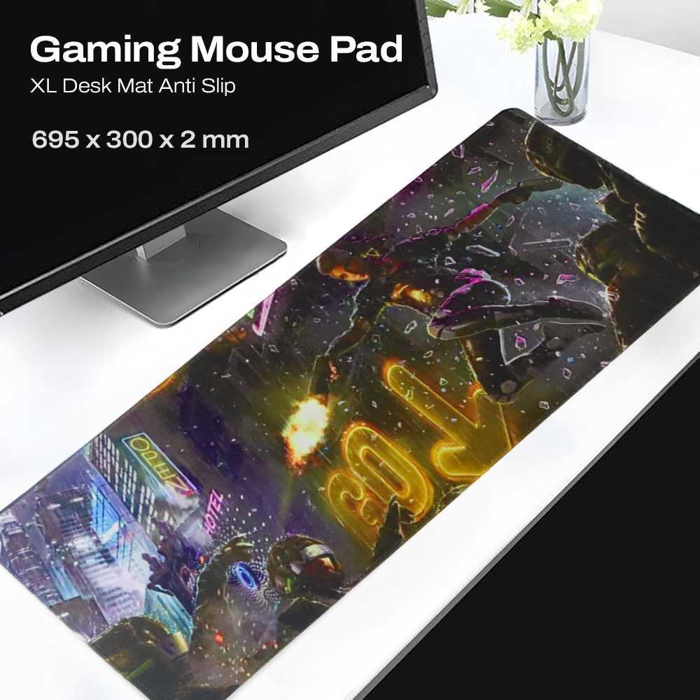 Mouse Pad Gaming XL Desk Mat Anti Slip 70x30cm Lebar, Alas Meja Komputer Mousepad Gaming Besar Awet 