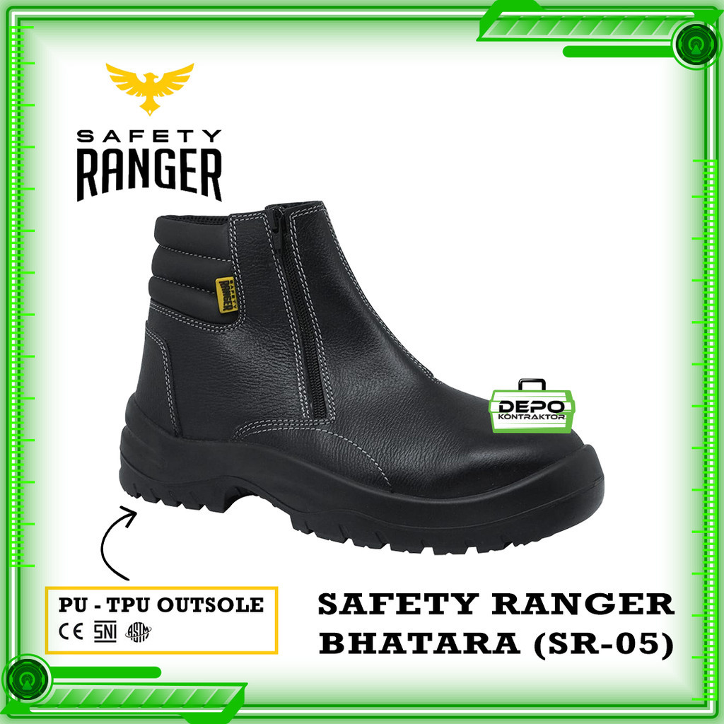 Sepatu Safety Ranger BHATARA  Safety Shoes Ranger Bhatara (SR05) PU-TPU SAFETY RANGER SHOES