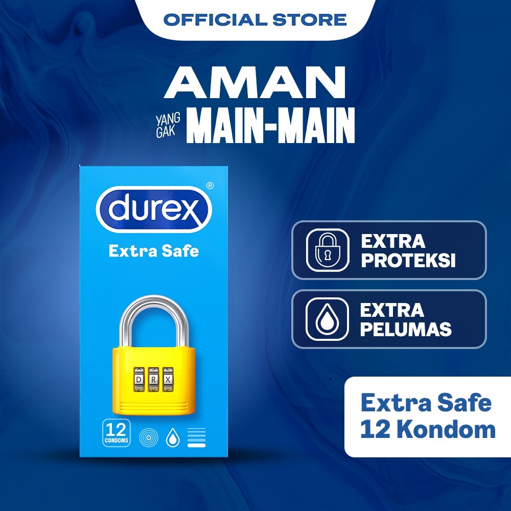 Durex Extra Safe Kondom Tebal Pria Lebih Aman 12s - Condom