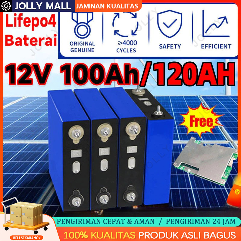120AH/100AH Lifepo4 Cod 100% Baterai Baru 2026 CATL/BYD Battery Lifepo4 12v 120AH/100AH Battery Life