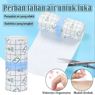 Luka Plester Anti Air Film Medis Roll PU Film Dressing Untuk Luka Plester Luka Anti 10cm 5m