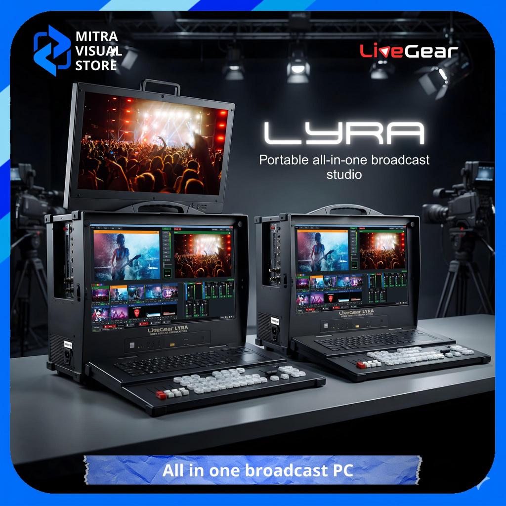 LiveGear Lyra Ultimate All in One PC Broadcasting for Vmix, Obs, Resolume dedicated 18.5 inch IPS mo