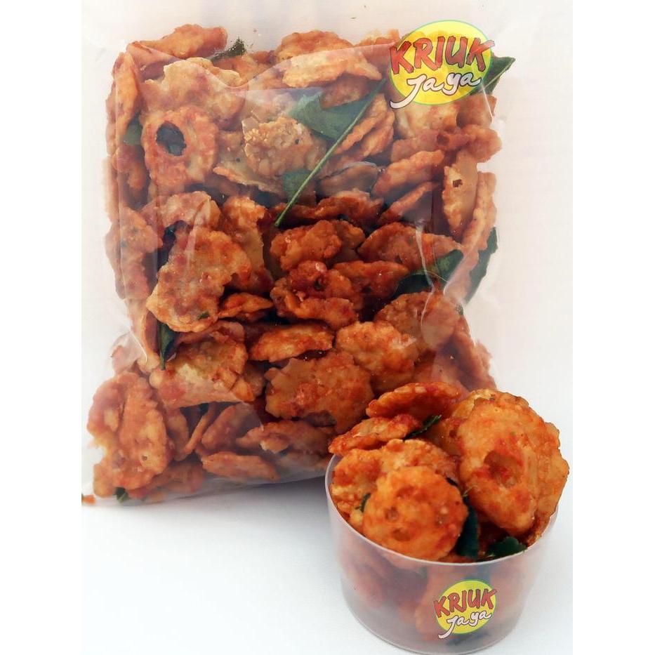 Foods Crunchy Emping Pedas Manis Daun Jeruk - Emping Thailand