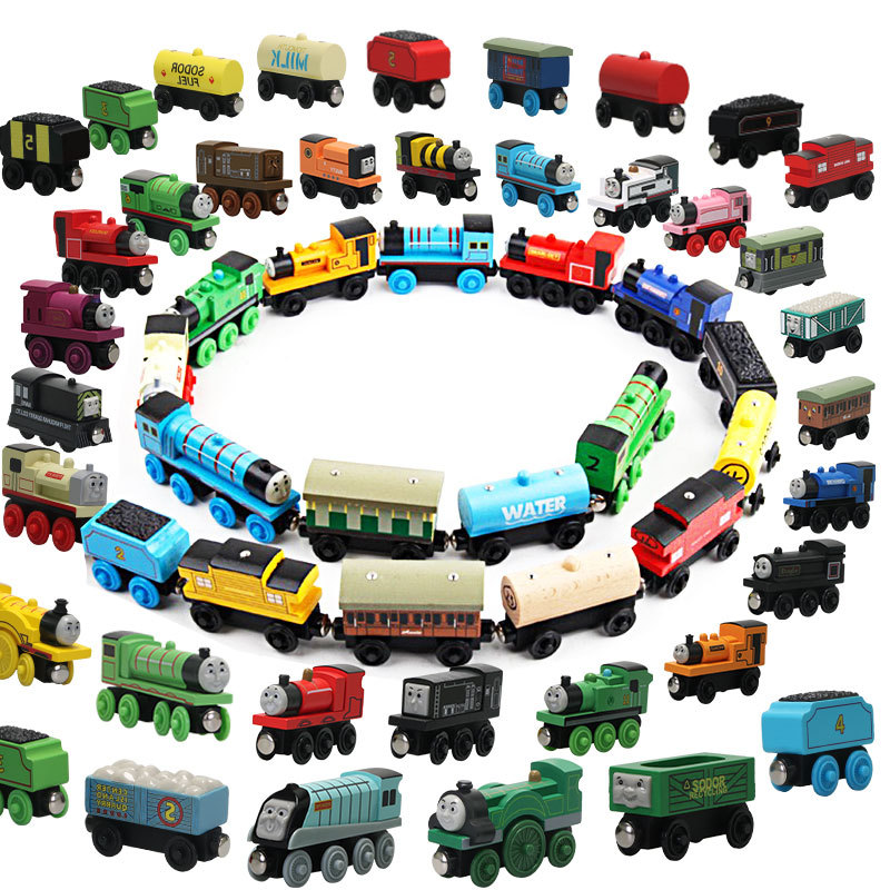 Thomas Wooden Train Toys for Kids James esel Molley Toby Oliver Harold Plane Rail Model Thomas And H