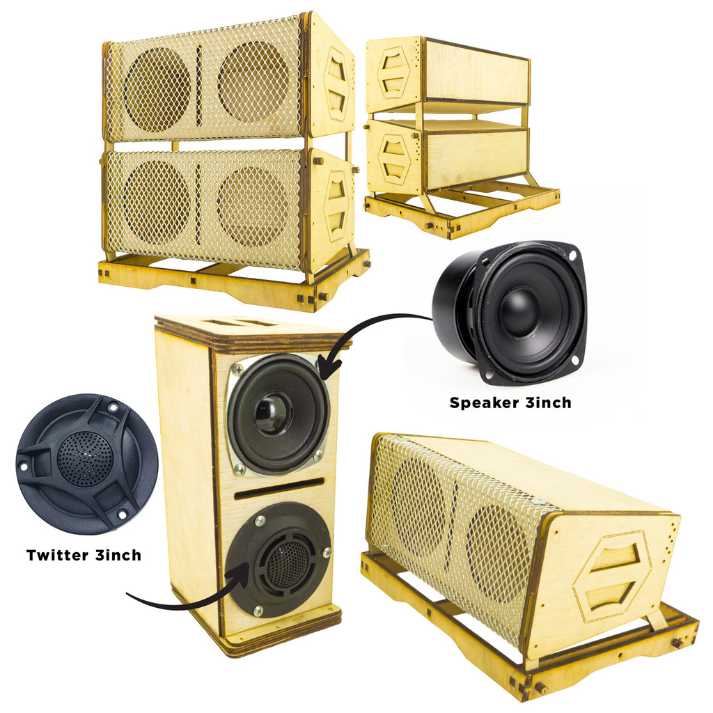 Box speaker line array 3inch + twitter potongan pakai cnc rapi dan presisi