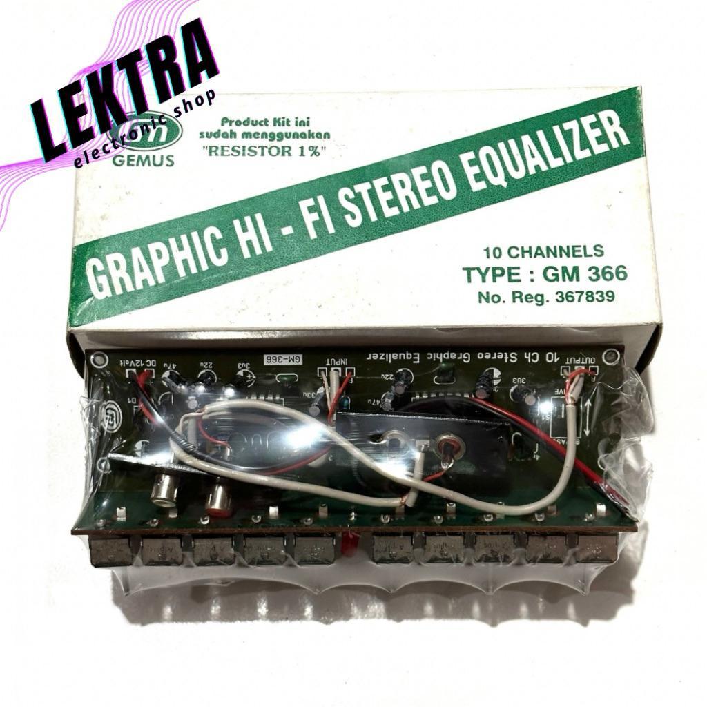 Kit GM 366 Graphic Hi-Fi Stereo Equalizer 10 Channels Resistor 1% GM366