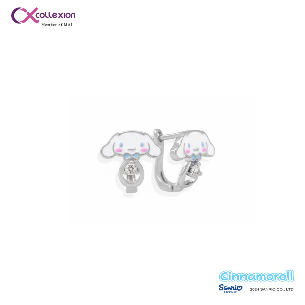 Anting Clip Anak Lapis Emas Collexion Dreamy Cinnamoroll Cloud Ear Clip Gold Plated Earclip Silver 0