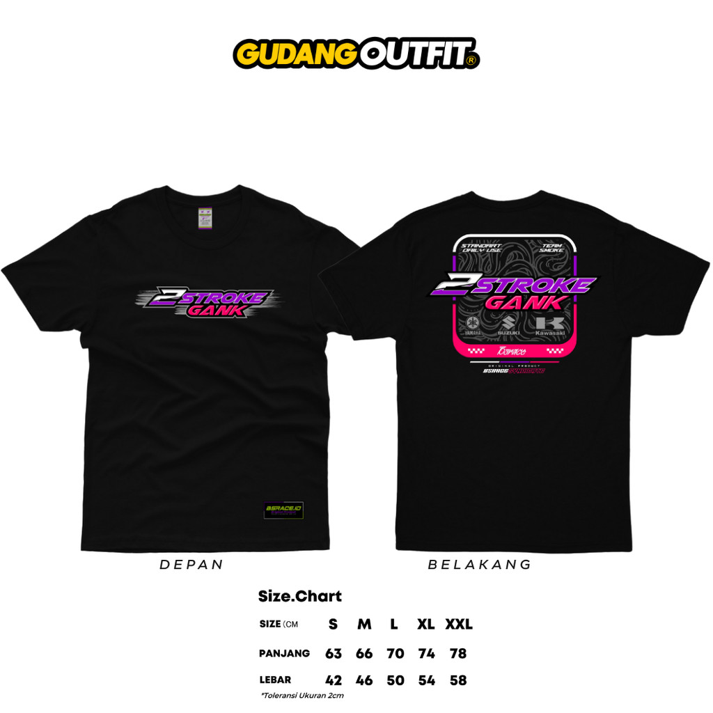 Kaos 2 Tak Gank - Baju Kaos Tshirt 2 Stroke Gank Original Terbaru Two Stroke Gank Indonesia
