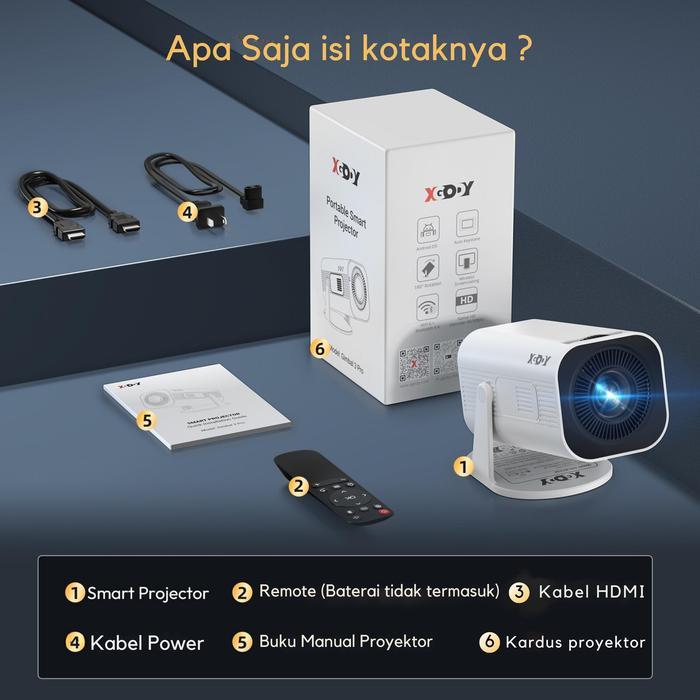 febrimaret1 XGODY Gimbal 3 Pro Smart Proyektor LCD Android 11 - 720P - Auto Keystone - Netflix - You