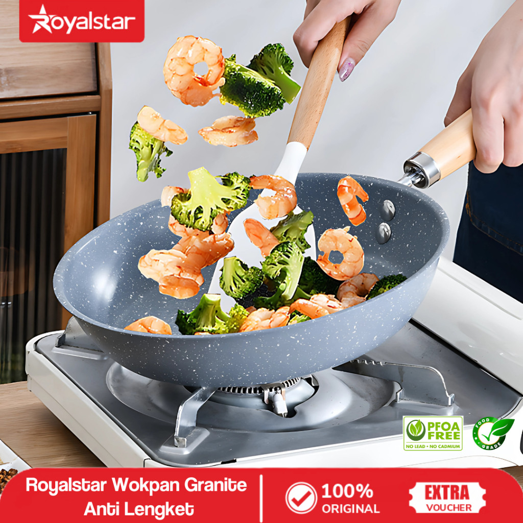 Ayumi Shop - Panci Wajan Penggorengan Anti Lengket Batu