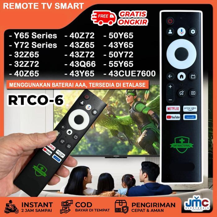 Remote TV Smart Android Y65 Y72 32Z65 32Z72 40Z65 40Z72 43Z65 43Z72 43Q66 43Y65 50Y65 43Y65 50Y72 55